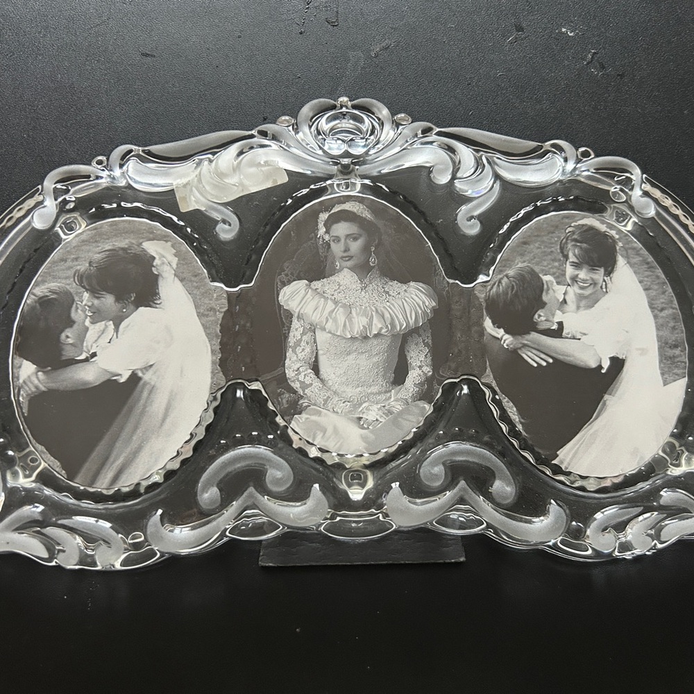 Elegant Silver Triple Photo Frame